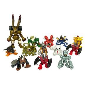Digimon Vintage Mini Figures Lot of 12 (1.5”) + Rapidmon (4”) Rare 1997-2001